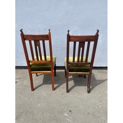 308 - A pair of Solid Art Nouveau Dining Chairs in very good period order 40