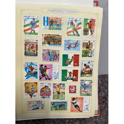 51 - Folder containing over 100 pages of  British & World Stamps of Famous People / Fish / Flags / Footba... 