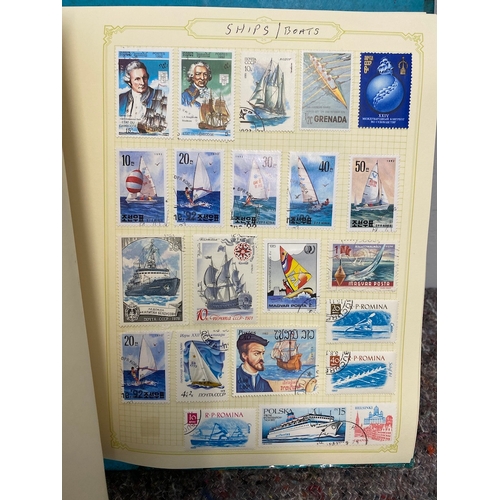 53 - Folder containing over 100 pages of  British & World Stamps of Rail / Red Cross / Reptiles / Transpo... 