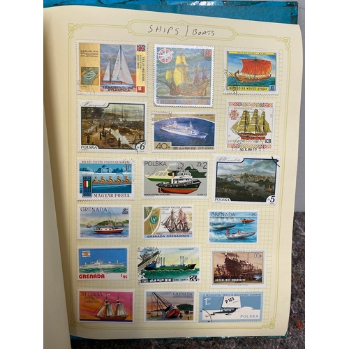 53 - Folder containing over 100 pages of  British & World Stamps of Rail / Red Cross / Reptiles / Transpo... 