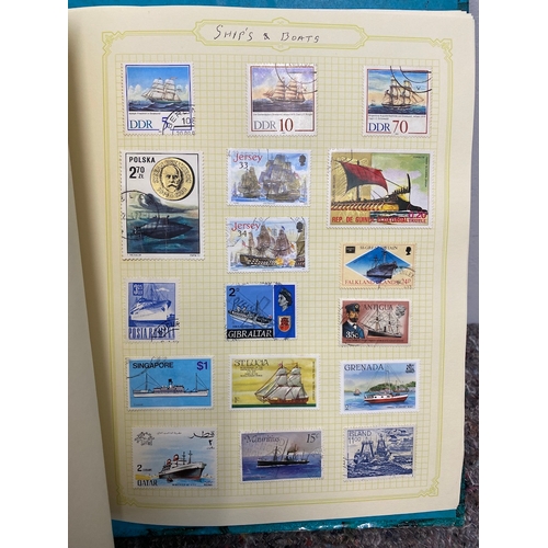 53 - Folder containing over 100 pages of  British & World Stamps of Rail / Red Cross / Reptiles / Transpo... 