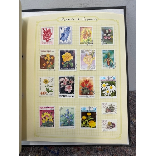 54 - Folder containing over 50/70 pages of  British & World Stamps of Plants & Flowers / Porcelain / Coll... 