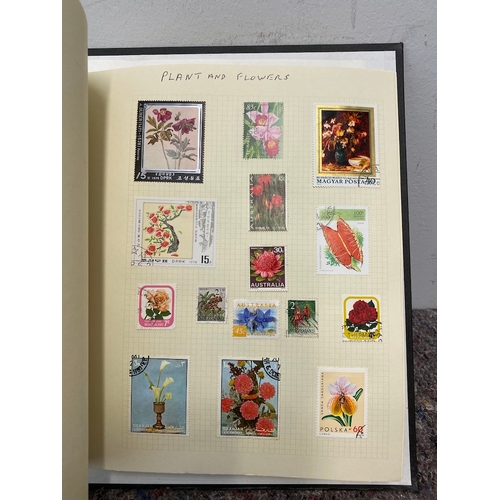 54 - Folder containing over 50/70 pages of  British & World Stamps of Plants & Flowers / Porcelain / Coll... 