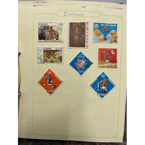 60 - Folders Containing Antique to Modern World Country / Region Stamps Alphabetical order E - Ecuador - ... 