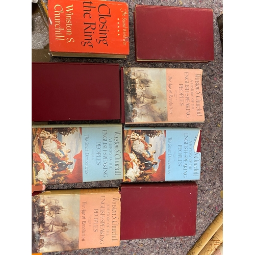 116 - Collection of various Winston Churchill Books inc 8 1st Editions (forefront)