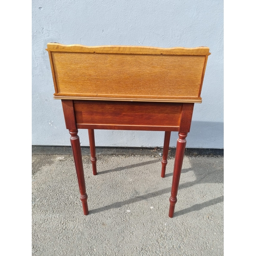 203 - Vintage Mahogany Leather Top secretaire 61cm x 96cm