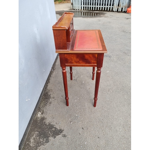 203 - Vintage Mahogany Leather Top secretaire 61cm x 96cm