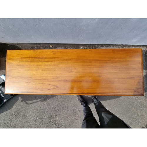 204 - Modern Hardwood Console Table with Two drawers 133cm x 44cm x 82cm - in very good order