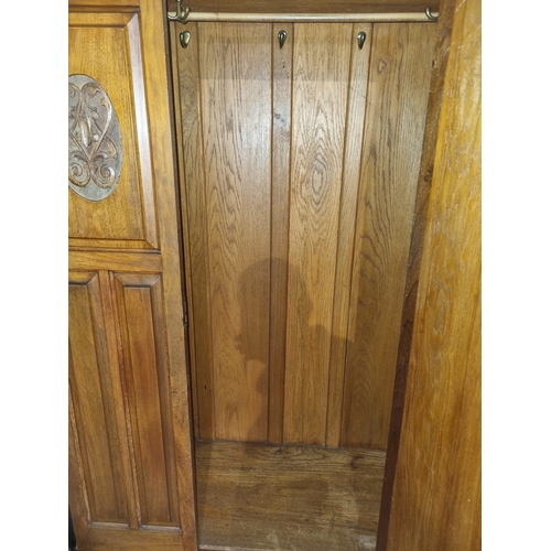 225 - Edwardian Wardrobe with Mirrored centre 201cm x 127cm