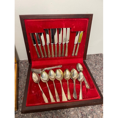 4 - Two sets of Silver plate cutlery sets - A/F