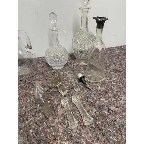 43 - Collection of Vintage and Antique Crystal Decanters A/F