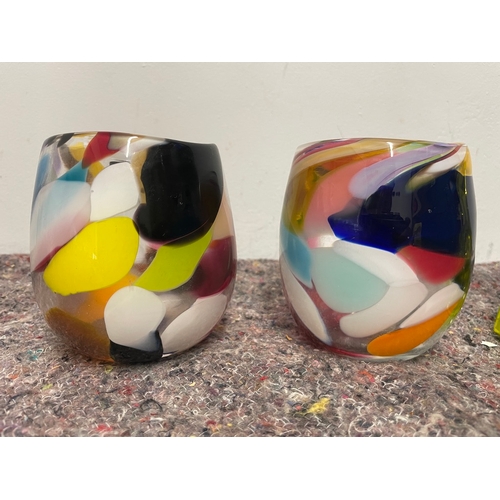 6 - Collection of coloured glass - A/F