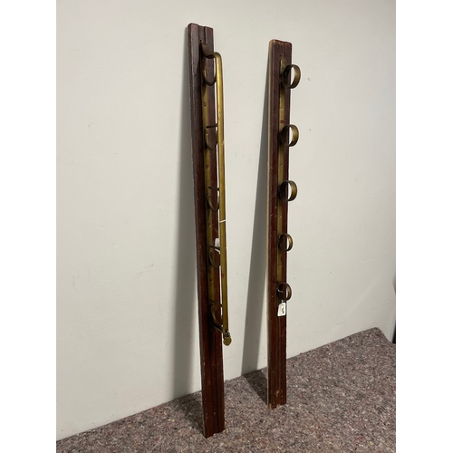 70 - Antique Rifle / Musket Wall Holder, Brass with slide lock