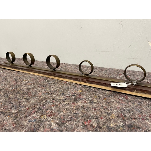 70 - Antique Rifle / Musket Wall Holder, Brass with slide lock