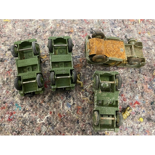 77 - Collection of Vintage Dinky Toys Military Jeeps / Vehicles + Figures