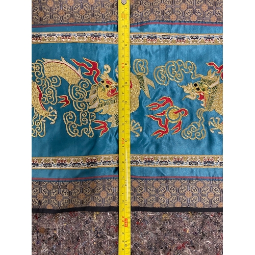 81 - Three Chinese Silk embroidered Tapestry + 1 other