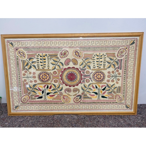 88 - Framed Embroidered Tapestry - 117cm x 72cm