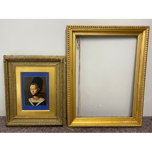 90 - Two antique gilt portrait frames