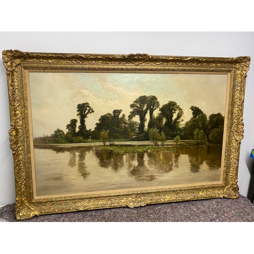 92 - Large 19th Century Oil on Canvas signed bottom right C A I KINAY or KINAH?? Scottish RSA dated 1884 ... 