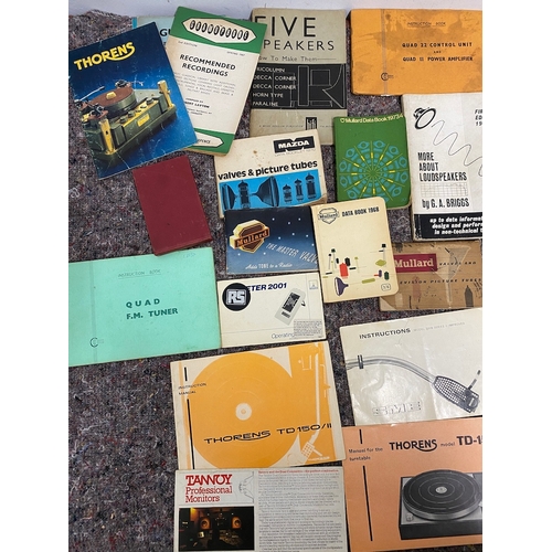 99 - Collection of various vintage audio / HiFi / Valve booklets / user manuals etc