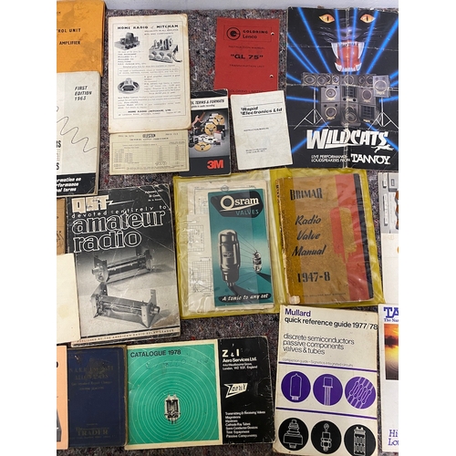 99 - Collection of various vintage audio / HiFi / Valve booklets / user manuals etc