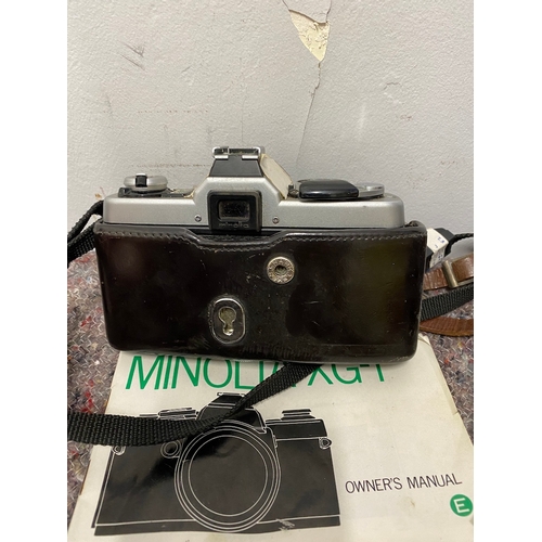 119 - Collection of vintage SLR cameras + accessories includes Voigtländer Bessa I, Hanimex Compact A, Min... 