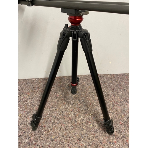 124 - Manfrotto 755XB Camera Tripod with carbon fibre slider