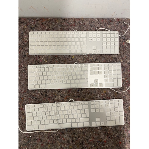 127 - Three Apple iMac Keyboards wired - A1243