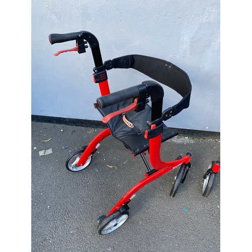 136 - A pair of red Drive Nitro Mobility Aid Walkers - very good condition