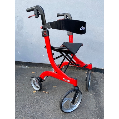 136 - A pair of red Drive Nitro Mobility Aid Walkers - very good condition