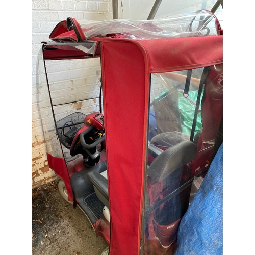 139 - Shoprider Mobility Scooter with canopy, key and charger - untested but been advise works