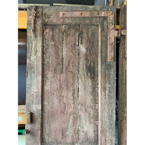 141 - circa 18th Century French Solid Oak Entrance Doors - Strong and solid with wear commensurate with ag... 