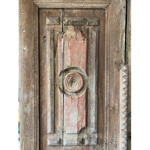 141 - circa 18th Century French Solid Oak Entrance Doors - Strong and solid with wear commensurate with ag... 