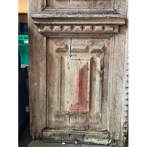 141 - circa 18th Century French Solid Oak Entrance Doors - Strong and solid with wear commensurate with ag... 