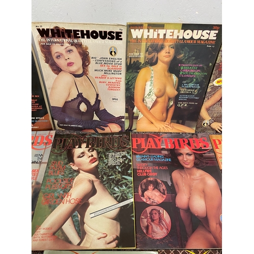 144 - Vintage Collection of 1960's/70's Adult Magazines inc Whitehouse and Playbirds