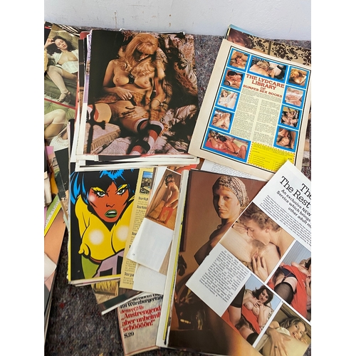 147 - Vintage Collection of 1960's/70's Adult Magazines pull outs / posters