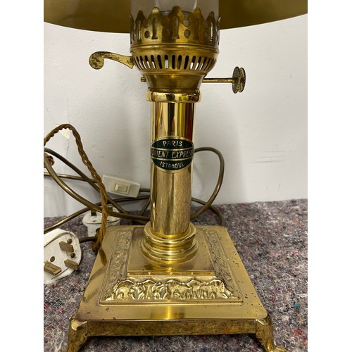 23 - Collection of vintage / Antique table lamps including Brass Oriental Express