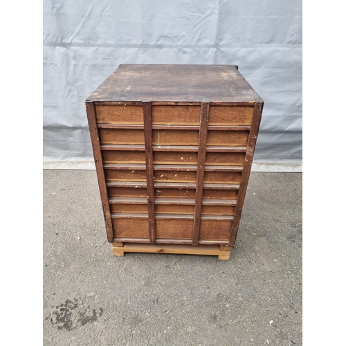 169 - Antique Multi Drawer Cabinet 49cm x 50cm x 68cm