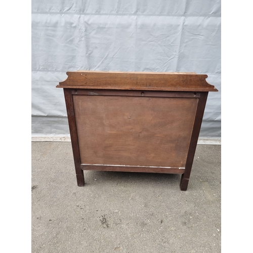 171 - Edwardian Oak Chest of Three Drawers 92cm x 82cm x 45cm