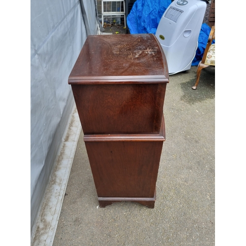 179 - Vintage Mahogany 6 Drawer Cabinet 40cm x 84cm x 32cm