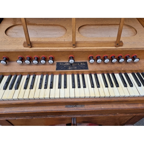 180 - 1900's French Alexandre Pere et Fils Reed Organ (Harmonium) with inscription 