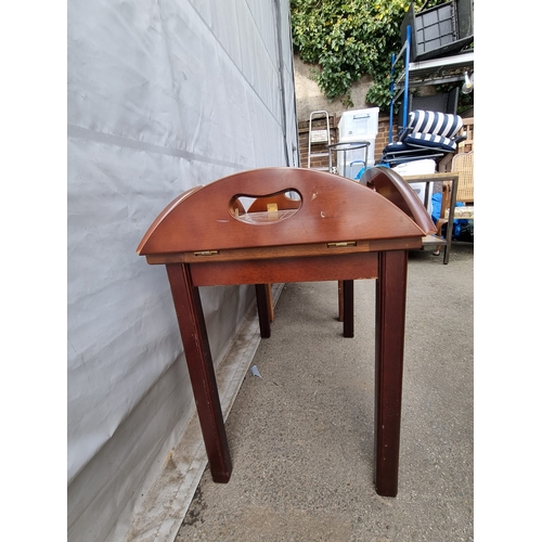 186 - Two vintage butler serving tables / trays