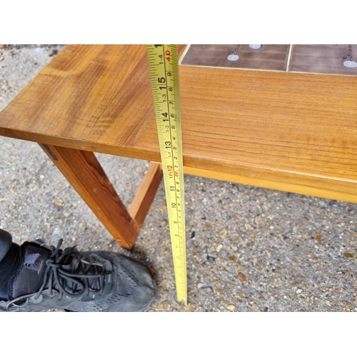 193 - Mid century Swedish Teak Tiled top Coffee Table - 32cm x 97cm x 46cm