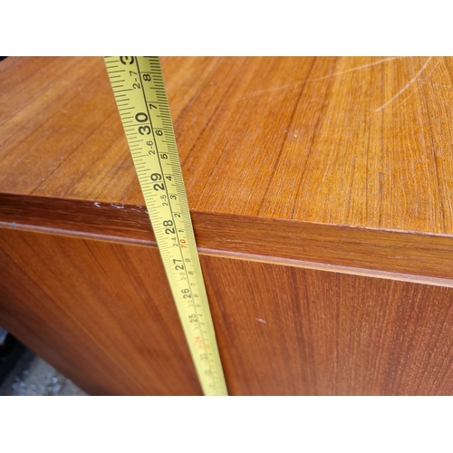 194 - Mid Century Teak Telephone Table with seat - 59cm x  85cm x 72cm