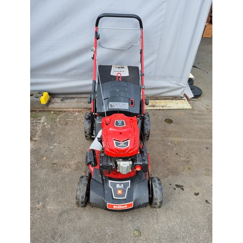 197 - Einhell GC-PM 47 SHW 5-in-1 Hi-Wheel Self-Propelled Petrol Lawn Mower - Starter cord needs attention... 