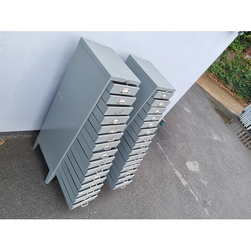 167 - Two Metal Multi Drawer Engineers Cabinets 41cm x 38cm x 119cm