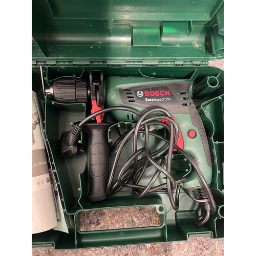 72 - Bosch Easy Impact 550 Drill in case - working and very good condition