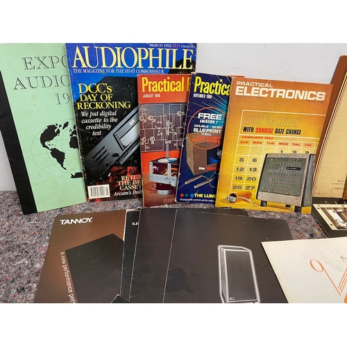 96 - Collection of various vintage Audio / HiFi manual / promotional booklets / magazines  - Marshall / T... 