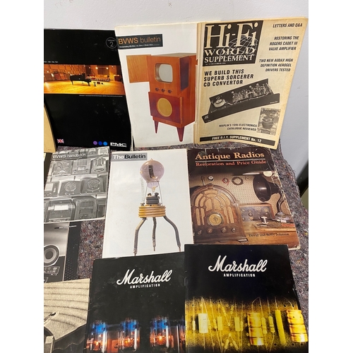 96 - Collection of various vintage Audio / HiFi manual / promotional booklets / magazines  - Marshall / T... 