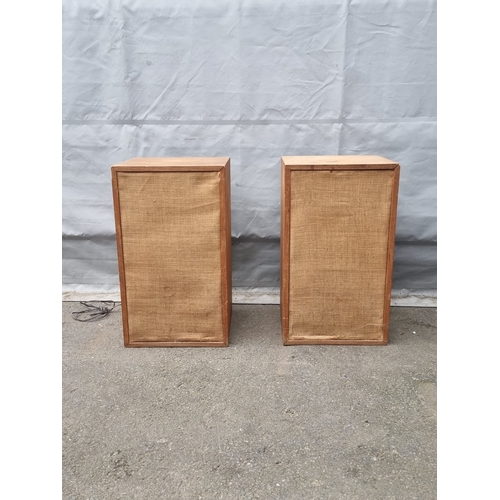 413 - Two Large Vintage Speakers 32cm x 34cm x 60cm - untested